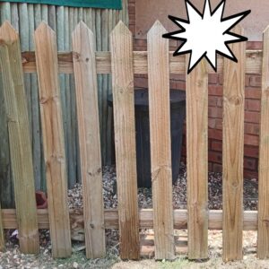 Picket fencing 2,4m (L) x 1,2m (H)